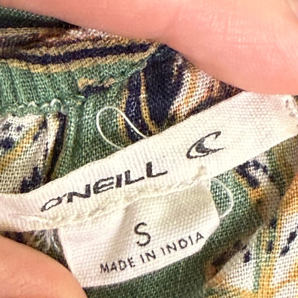 O'Neill Floral Green Maxi Dress‎ Cut Out Back Size Small - Picture 8 of 8